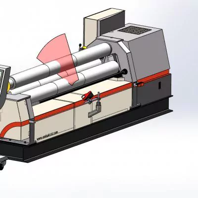 laser measurement system for roll bending machine